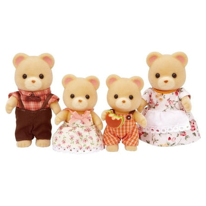 Calico Critters Cuddle Bear Family, Set of 4 Collectible Doll Figures