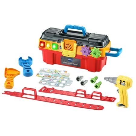 VTech Drill & Learn Toolbox™ Pro Play Construction Toys & Tools with Accessories Included, Baby and Toddler Toys