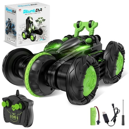 VILINICE Remote Control Car, 4WD Off-Road Stunt RC Car with 360° Spins, 2.4GHz Rechargeable Electric Toy, Toy Car for Boys Ages 3+, 6 MPH