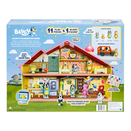 Bluey's Celebration Home, Celebrate Bluey's Birthday with 11 Play Pieces and Accessories, , Ages 3+