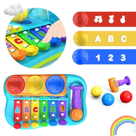 Yerloa Xylophone for Toddlers 1-3, Baby Toys for 12-24 Months, Pound A Ball Toys for Toddler, Musical Pounding Toy for 1 Year old, Birthday Gifts for Boy & Girl Ages 1 2 3