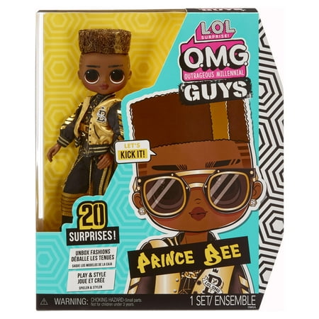 L.O.L. Surprise O.M.G. Guys Fashion Doll Prince Bee with 20 Surprises – Great Gift for Kids Ages 4+