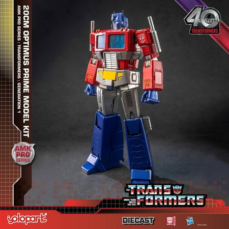 YOLOPARK Optimus Prime Transformer G1 Action Figure Toy, 7.87", 40th Anniversary Collector's Edition, No Converting