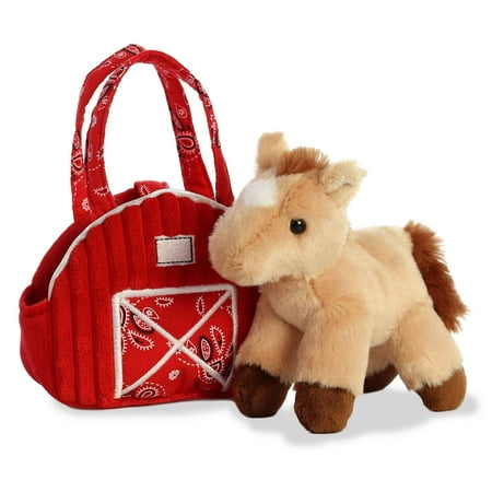 Aurora - Small Red Fancy Pals - 7" Red Barn Horse - Fashionable Stuffed Animal