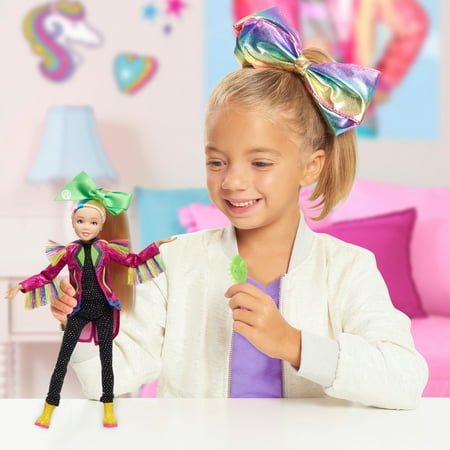 JoJo Siwa 10 Inch Singing Doll, Sings Hit Song Titled "Non-Stop", Pink Jacket with Rainbow Fringe, Kids Toys for Ages 6 Up, Gifts and Presents