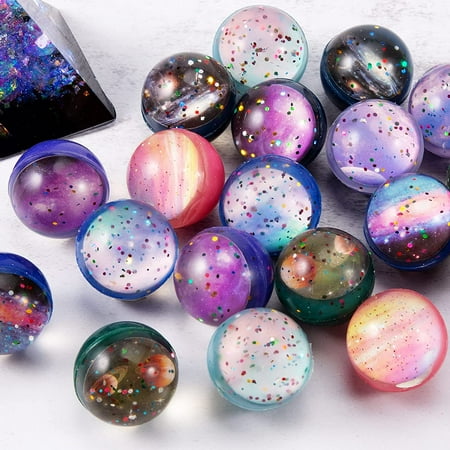 Pllieay 20PCS Bouncy Balls, 32mm Space Theme Bouncy Balls for Kids Party Favors, Gift Bag Filling for Boys and Girls