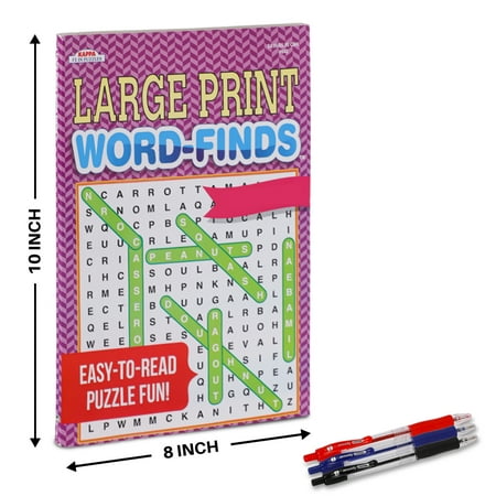 VARIETY SAVINGS 7-Pack 550+ Large Wordsearch Puzzle Books for Adults, Aging Seniors Brain Stimulation Giant Print Words Activity Books (Variety Pack Bulk), Paperback - 8x10