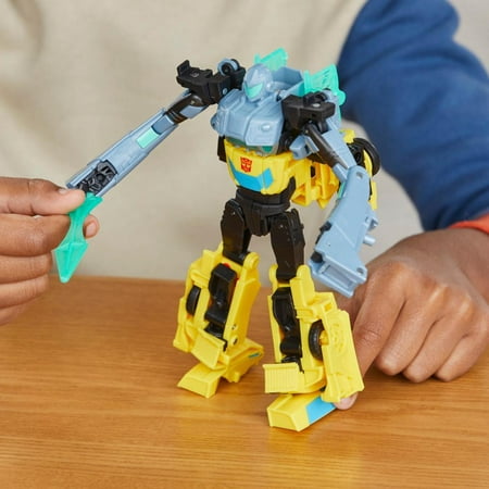 Transformers EarthSpark Cyber-Combiner Bumblebee & Mo Malto Action Figures, Robot Toys, Christmas Gifts for Boys & Girls, 6+