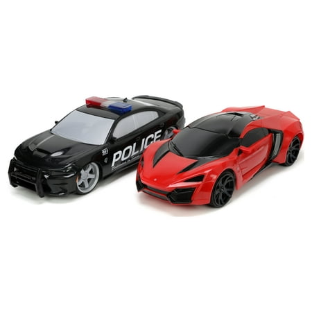 Hyperchargers Heat Chase 1:16 Lykan Hypersport & 2015 Dodge Charger SRT Hellcat RC Radio Control Cars