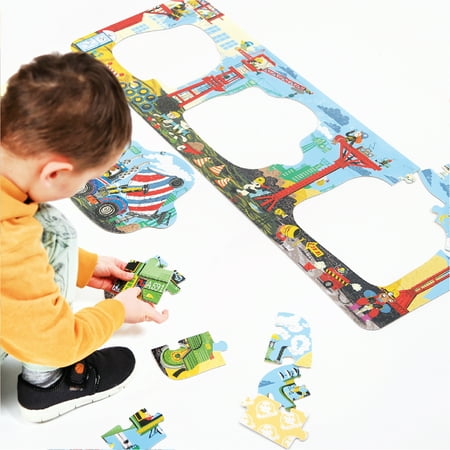 Banana Panda Looong Construction Site Large Floor Jigsaw Puzzle