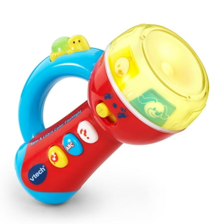 VTech Spin and Learn Color Flashlight Stroller & Car Seat Toys Baby and Toddler Toys