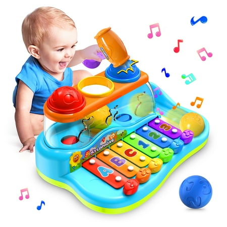 Yerloa Xylophone for Toddlers 1-3, Baby Toys for 12-24 Months, Pound A Ball Toys for Toddler, Musical Pounding Toy for 1 Year old, Birthday Gifts for Boy & Girl Ages 1 2 3