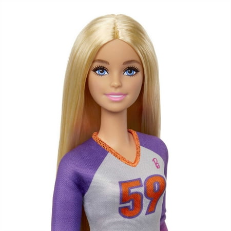 Barbie Doll & Accessories, Made to Move Career Volleyball Player Doll, 11 in