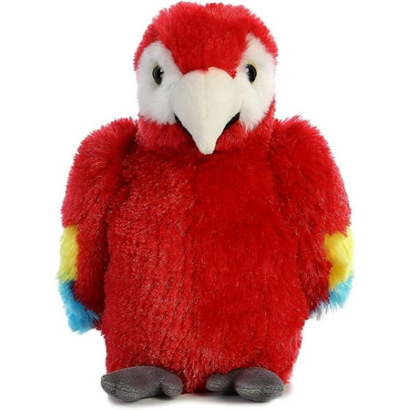 Aurora - Small Red Mini Flopsie - 8" Scarlet Macaw - Adorable Stuffed Animal