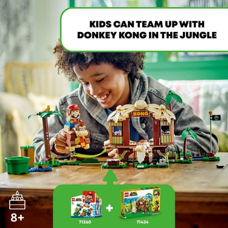 LEGO Super Mario Donkey Kong’s Tree House Expansion Set, Buildable Game with 2 Collectible Super Mario Figures Donkey Kong and Cranky Kong, Fun Birthday Gift for 8-10 Year Old Kids, 71424