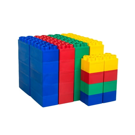 BiggoBlocks Jumbo Blocks — Big Blocks for Kids Ages 3-8 — Indoor & Outdoor Blocks for Kids Jumbo Games — Large Building Blocks (48 pc) Learner Set