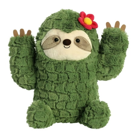 Aurora - Medium Green Cactus Kingdom - 10" Cactus Sloth - Whimsical Stuffed Animal