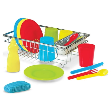 Melissa & Doug Wash and Dry Dish Set - 24 Pieces