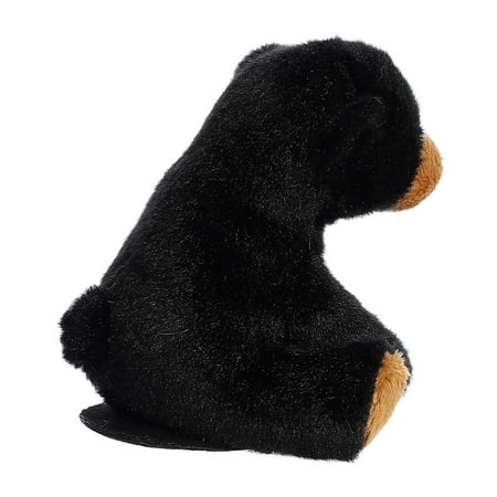 Aurora 33597 4.5 in. Adorable Shoulderkins Blake Bear On-The-Go Fun Interactive Play Stuffed Animal Toy, Black