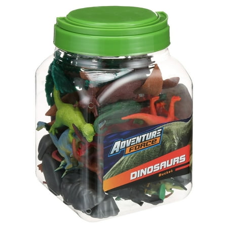 Adventure Force 40-Piece Jumbo Bucket Play Set, Dinosaurs