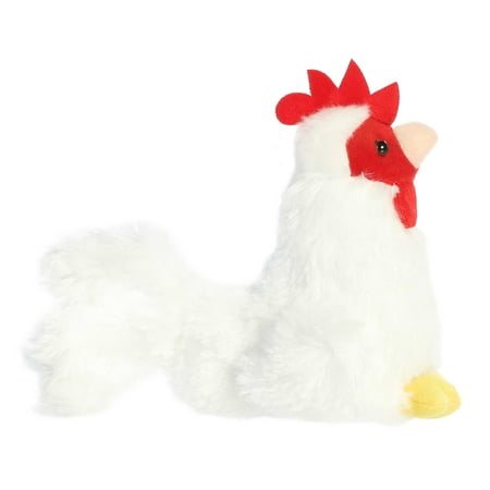 Aurora - Small White Mini Flopsie - 8" Chicken - Adorable Stuffed Animal