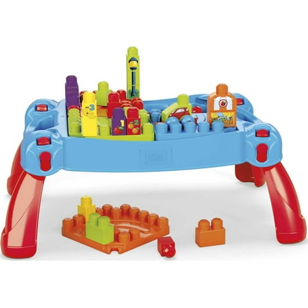 MEGA BLOKS Build ‘n Learn Table Activity Building Block Set, Learning Toy for Toddlers