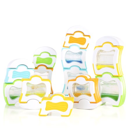 Guidecraft Grippies Waves - 20 Piece Set: STEM Magnetic Building Set For Toddlers, Kids Learning and Educational Toys