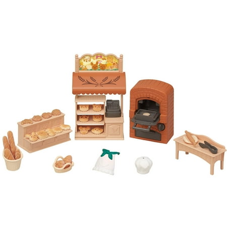 Calico Critters Bakery Shop Starter Set, Dollhouse Playset with Furniture and Accessories