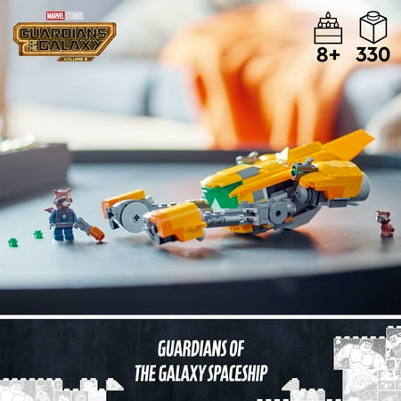 LEGO Marvel Baby Rocket’s Ship 76254 Buildable Spaceship Toy from Guardians of the Galaxy 3 Featuring Rocket Raccoon and Baby Rocket Minifigures, Collectible Super Hero Toy Gift for Kids Ages 8 and up