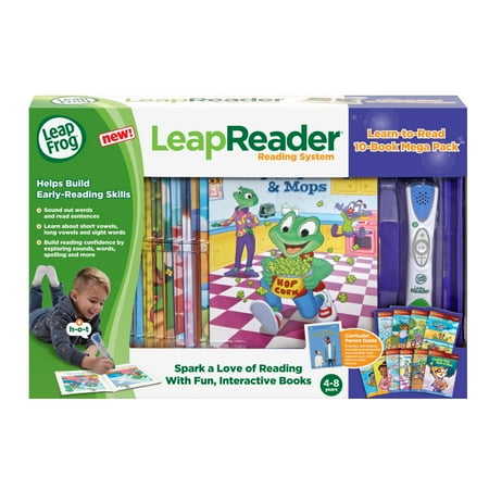 LeapFrog LeapReader® Learn-to-Read 10-Book Mega Pack™ Plastic, Paper Alphabet Toys with Accessories Included, Baby and Toddler Toys