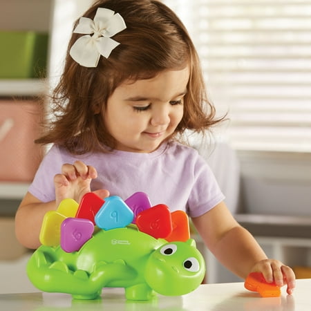 Learning Resources Steggy the Fine Motor Dino - 11pieces, Boys and Girls Ages 18 months to 3+ years, Toddler Learning Toys, Sensory Toys