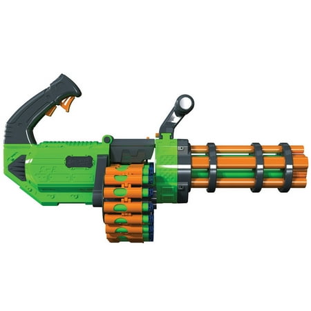 Adventure Force V-Twin Motorized Gatling Belt Foam Dart Blaster - Compatible with NERF Foam Darts