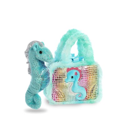 Aurora - Small Multicolor Fancy Pals - 7" Seahorse - Fashionable Stuffed Animal