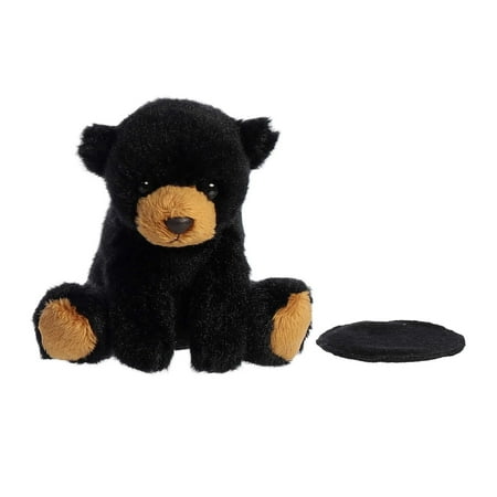 Aurora 33597 4.5 in. Adorable Shoulderkins Blake Bear On-The-Go Fun Interactive Play Stuffed Animal Toy, Black