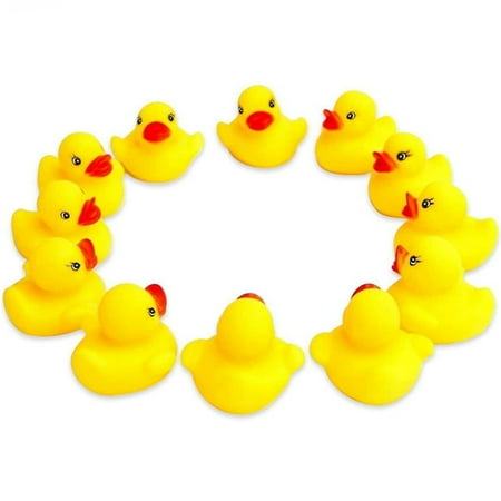 50 Count Mini Rubber Duck Floating Ducky for Baby Bath Toy, Bathtub, Bath, Kids Birthday Party