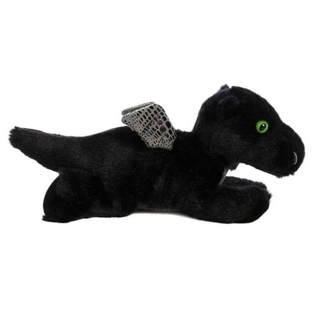 Aurora - Small Black Mini Flopsie - 8" Midnight Dragon - Adorable Stuffed Animal