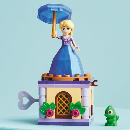 LEGO Disney Princess Twirling Rapunzel Building Toy 43214, with Diamond Dress Mini-Doll and Pascal The Chameleon Figure, Wind Up Toy Rapunzel, Disney Collectible Toy for Girls & Boys Age 5+ Years Old