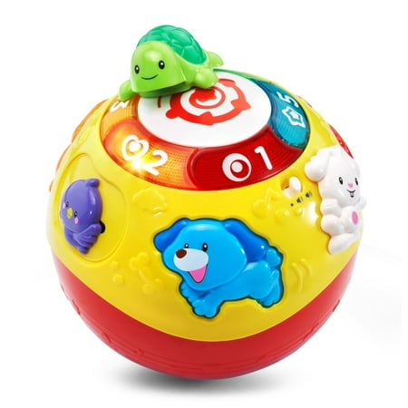 VTech Wiggle and Crawl Ball for Babies and Toddlers, Encourages Motor Skills, Teaches Shapes & Colors