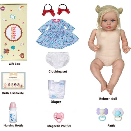 20" Reborn Baby Dolls Realistic Baby Dolls Soft Body Real Life Baby Dolls Girl with Gift Box for Kids Age 3+