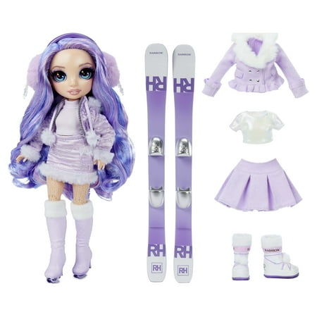 Rainbow High Winter Break Violet Willow - Fashion Doll Playset with 2 Complete Doll Outfits, Pair of Skis and Winter Accessories - Great Toy Gift for Girls Ages 6-12 Years Old