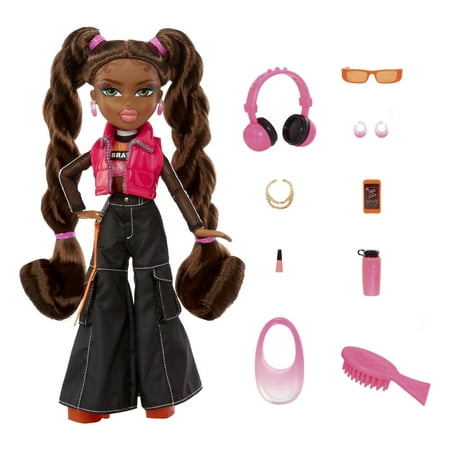 Alwayz Bratz Sasha Fashion Doll with 10 Accessories and Poster, Multicolor