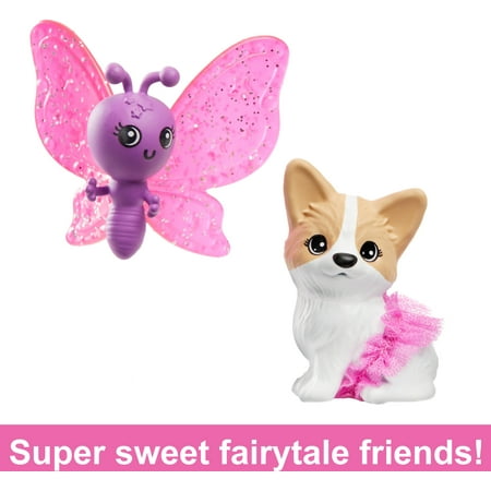 Barbie Doll with Two Fairytale Pets, 11.7 in Barbie “Brooklyn” from Barbie a Touch of Magic