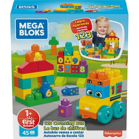 MEGA BLOKS Building Basics 123 Counting Bus