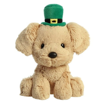 Aurora - Small Brown St. Patrick's Day - 6" Golden Lab - Whimsical Stuffed Animal