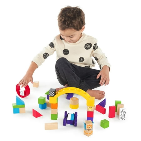 Baby Einstein Curious Creator Kit Wooden Blocks Discovery 40 Piece Toy Set, Ages 12 months +