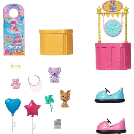 Barbie Club Chelsea Carnival Playset with Blonde Small Doll, Spinning Ferris Wheel & Accessories