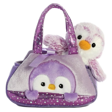 Aurora - Small Purple Fancy Pals - 7" PomPom Penguin - Fashionable Stuffed Animal