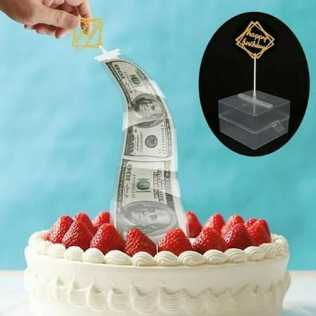 Cake ATM Happy Birthday - Money Cake Dispenser Box Out Cake Pull Kits Money M8B7