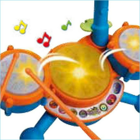 VTech KidiBeats Drum Set Toy Musical Instruments with Accessories Included, Baby and Toddler Toys