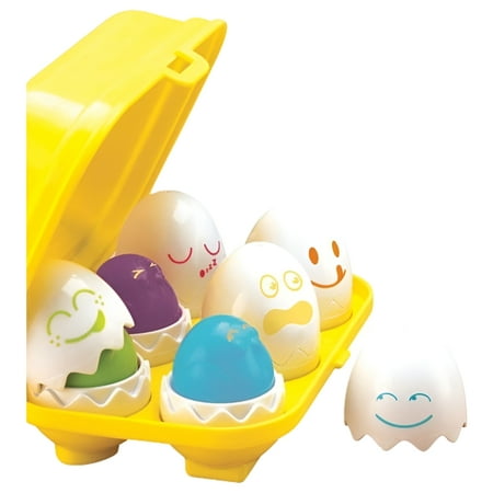 TOMY Toomies Hide And Squeak Eggs, Matching & Sorting Learning Toys For Babies and Toddlers, 6m+